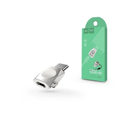 Hoco HOC0086 UA8 micro USB/Type-C ezüst adapter
