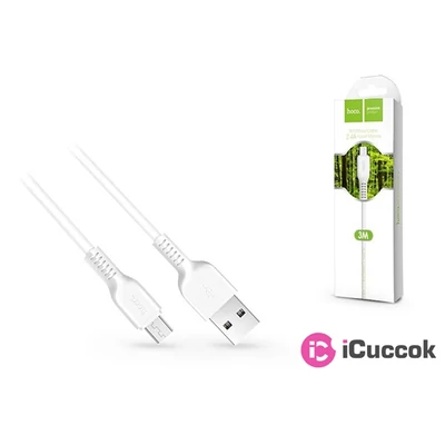 Hoco HOC0092 X20 3m micro USB fehér adat és töltőkábel