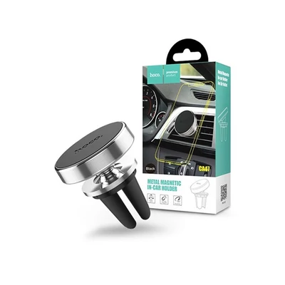 Hoco HOC0175 CA47 univerzális ezüst szellőzőrácsba illeszthető mágneses autós telefon tartó