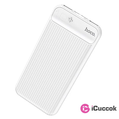 Hoco J52 2xUSB/microUSB/Type-C/10.000 mAh/fehér power bank