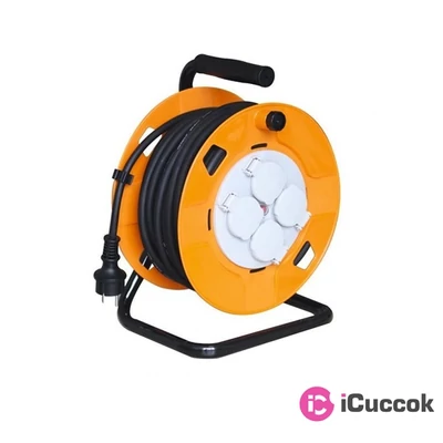 Home HJR 10-50 kábeldob 50m-es gumírozott kábellel