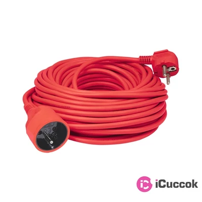 Home NV 2-10/RD 3x1,5mm2 10m piros lengőcsatlakozós hosszabbító