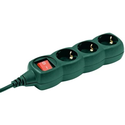 Home NV 3K-3/GR/1,5 3m 1,5 mm2 zöld 3-as kapcsolós elosztó