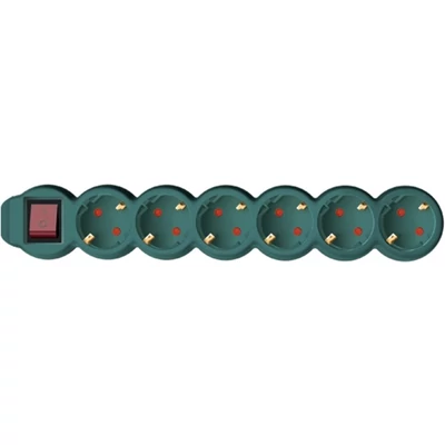 Home NV 6K-3/GR/1,5 3m zöld 6-os elosztó