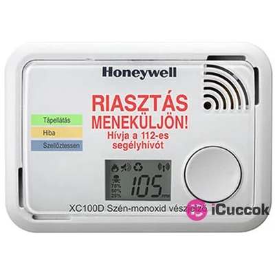 Honeywell XC-100D-HU-A kijelzős szén-monoxid érzékelő