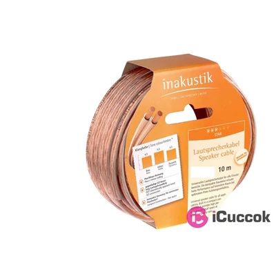 Inakustik 003021020 Star 2 x 1,5mm, 20m átlátszó hangszóró kábel