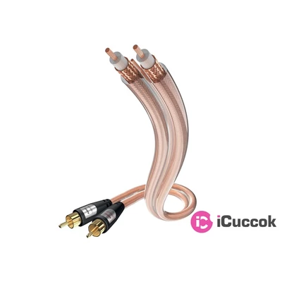 Inakustik 0030415 Star Audio 5m áttetsző RCA - RCA kábel