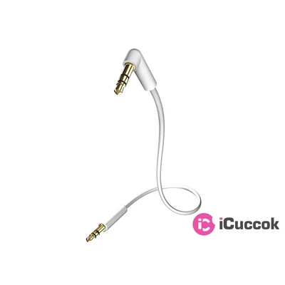 Inakustik 003104005 Star 3,5mm Jack- jack 90° 0,5m fehér audió kábel