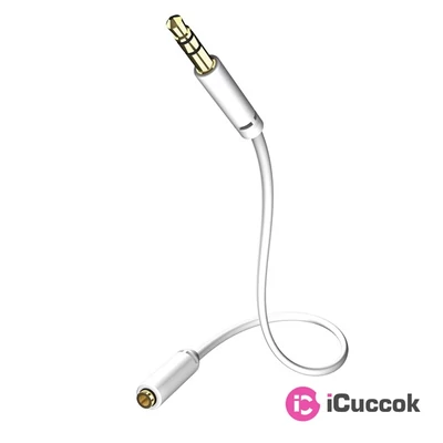 Inakustik 003105015 Star 3,5mm Jack 1,5m fehér hosszabbító kábel