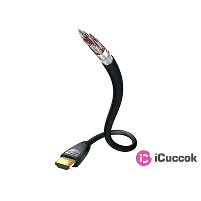 Inakustik 003245100 Star Standard 10m fekete Ethernet HDMI kábel