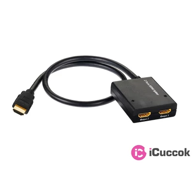 Inakustik 003247012 Star HDMI Splitter High Speed 1x HDMI apa - 2x HDMI anya kábel