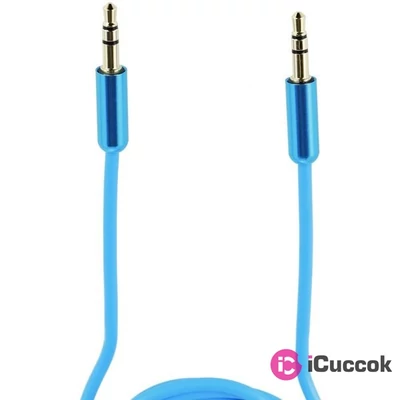 Inakustik 01043001 White Line 3,5mm Jack- jack aranyozott 1m kék audió kábel