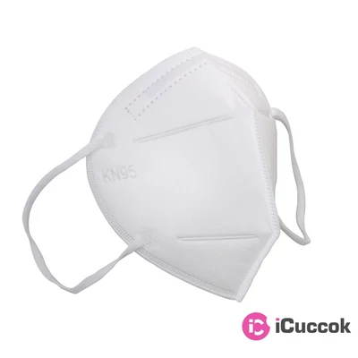KN95 FFP2 (1db/cs) szűrési szintű szelep nélküli részecskeszűrős szájmaszk