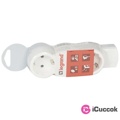 Legrand 695002 ST 3m vezetékkel fehér-szürke 3x2P+F elosztósor