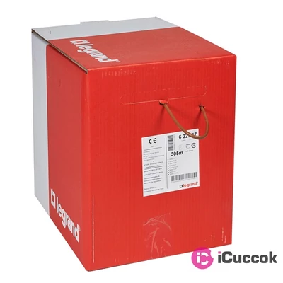 Legrand 632716 Cat5e árnyékolatlan (U/UTP) 4 érpár (AWG25) LSZH (LSOH) barna Eca 305m-kartondoboz Linkeo RÉZ fali kábel