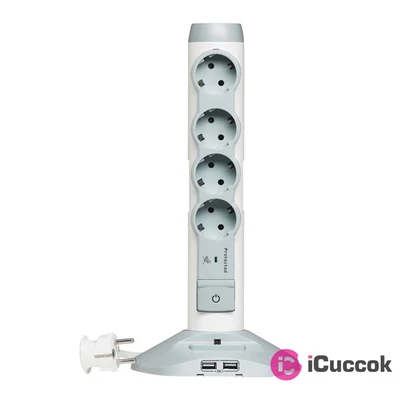 Legrand 694614 2xUSB 1xmicroUSB tf 2 m vezetékkel 4x2P+F elosztóoszlop