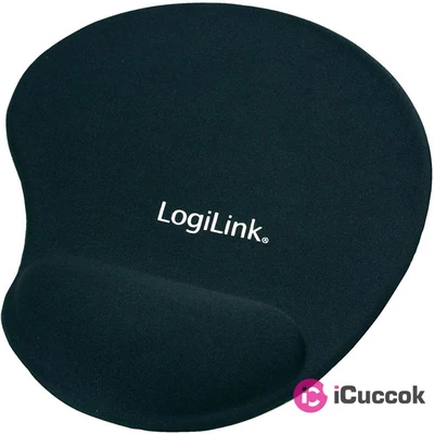 LogiLink ID0027 géles csuklótámaszos fekete egérpad