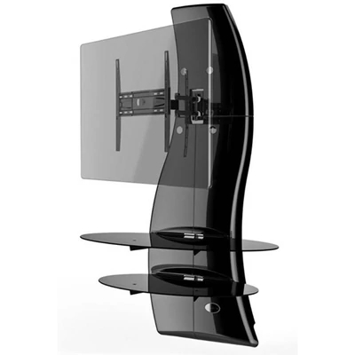 Meliconi Ghost Design 2000 Rotation dönthető, forgatható fekete TV állvány rendszer