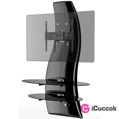 Meliconi Ghost Design 2000 forgatható fekete TV állvány rendszer