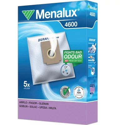 Menalux 4600 5 db szintetikus porzsák + 1 mikroszűrő