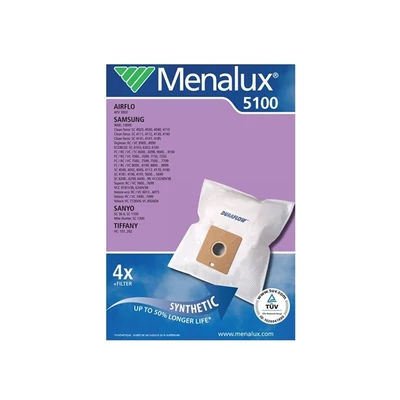 Menalux  5100 4 db szintetikus porzsák + 1 motorszűrő