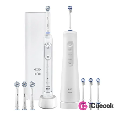 Oral-B AquaCare6 Pro Expert + Genius X/fehér/elektromos szájzuhany
