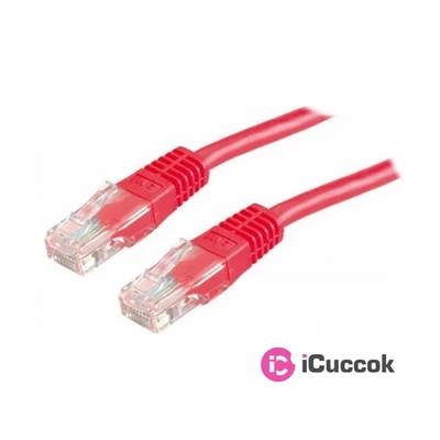 PRC UTP CAT5E 1m piros patch kábel