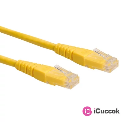 PRC UTP CAT5E 1m sárga patch kábel