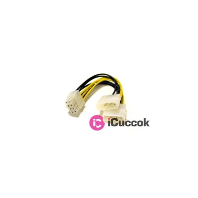 PRC 4-pin molex - 8-pin VGA átalakító tápkábel