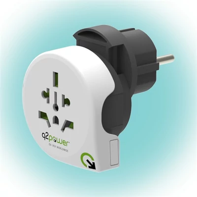 Q2 Power QPLUX31 Qplux Világ 3 az 1-ben utazó adapter