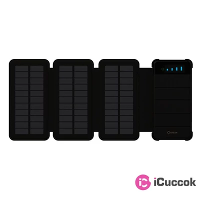 Quazar Be travel 8000mAh szürke napelemes power bank