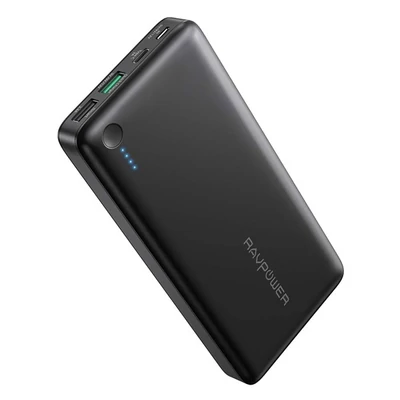 Ravpower RP-PB043 20100 mAh fekete power bank, Type-C töltővel, Nintendo switch töltés is