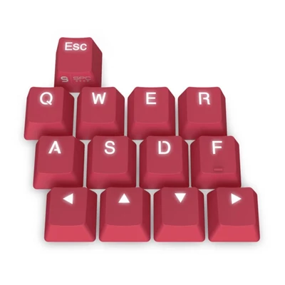 SPC Gear KC13 Crimson DBL Shot PBT gamer billentyű szett