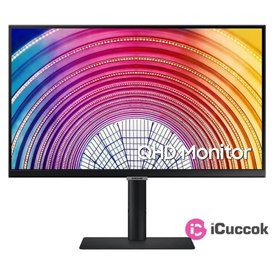 Samsung 24" S24A600NWU LED IPS WQHD HDMI Display port HDR10 fekete monitor