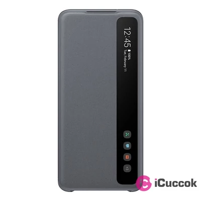 Samsung EF-ZG980CJEGEU Galaxy S20 szürke clear view cover tok