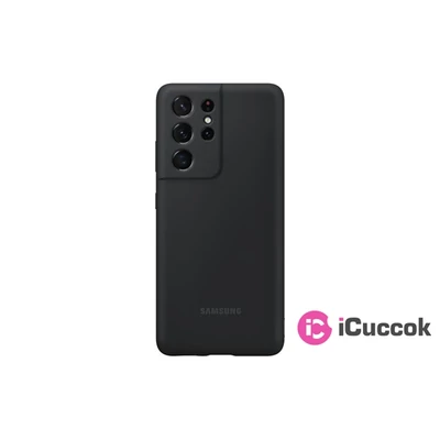 Samsung OSAM-EF-PG998TBEG Galaxy S21 Ultra fekete szilikon védőtok