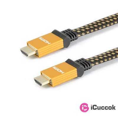 Sbox HDMI20-HQ-15 aranyozott 2.0 réz HDMI Ethernettel 1,5m szövött kábel
