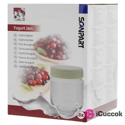 Scanpart 2990000001 8db joghurtkészítő géphez joghurtos üveg