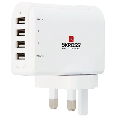 Skross SKR-4PEUUSBCHAR univerzális 4x USB hálózati töltő