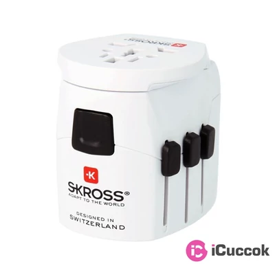 Skross SKR-PROLIGHTUSB PRO LIGHT USB hálózati csatlakozó átalakító + 2xUSB töltő