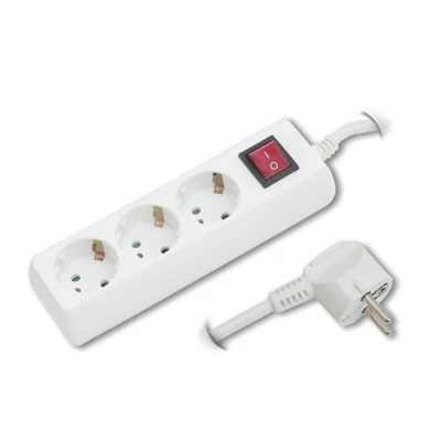 Somogyi NV 3K/WH 1,5m fehér 3-as elosztó kapcsolóval