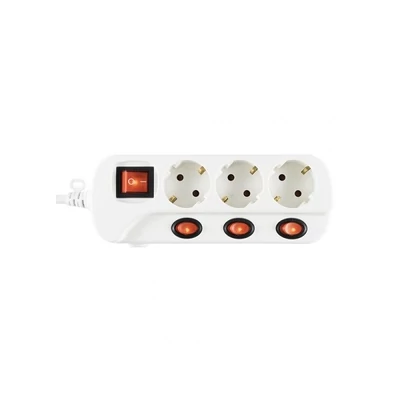 Somogyi NVK 03K-3/WH/1,5 3-os 3m külön kapcsolható, hővédelemmel ellátott elosztó