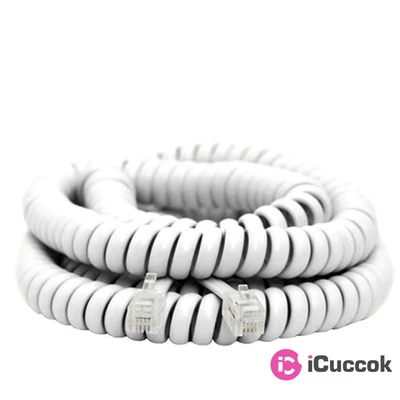 Somogyi T 6-3WH/X 3m 4P4C d-d spirál fehér telefon vezeték