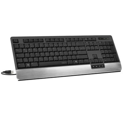 SpeedLink SL-6431-BK-HU Lucidis Comfort USB magyar kiosztású fekete, alubetétes billentyűzet