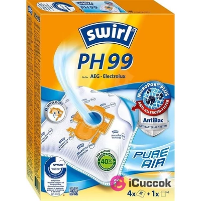 Swirl PH 99 MP 4 db porzsák + 1 db szűrő