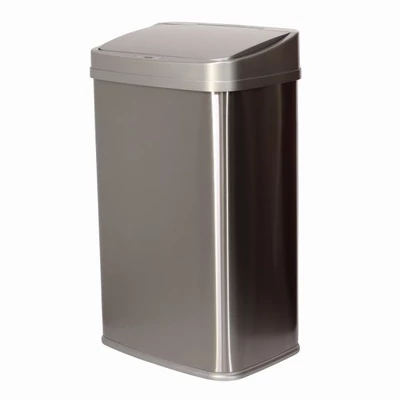 TOO 50 literes rozsdamentes acél szenzoros szemetes - szürke fedővel