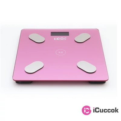 TOO BFSC-222-P-BT rózsaszín bluetooth-os testösszetétel-elemző mérleg