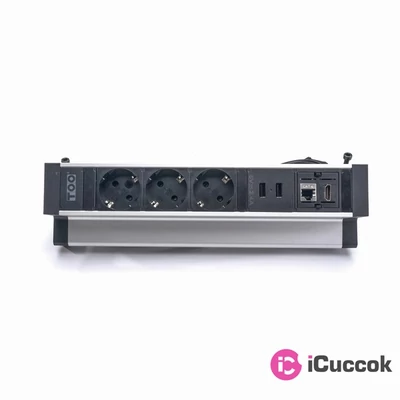 TOO DPS-113-3S 3-as asztalra rögzíthető elosztó