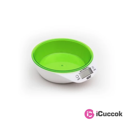 TOO KBSC-300-G zöld tálas konyhai mérleg