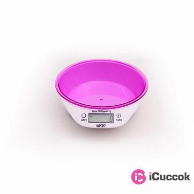 TOO KBSC-300-P lila tálas konyhai mérleg